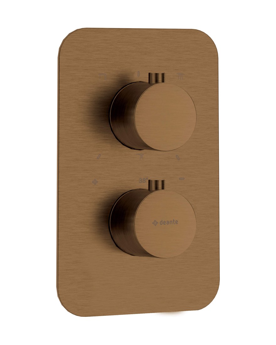 Внешняя часть смесителя ROUND ,3 выхода,установка с THERMO BOX BXY_X44T